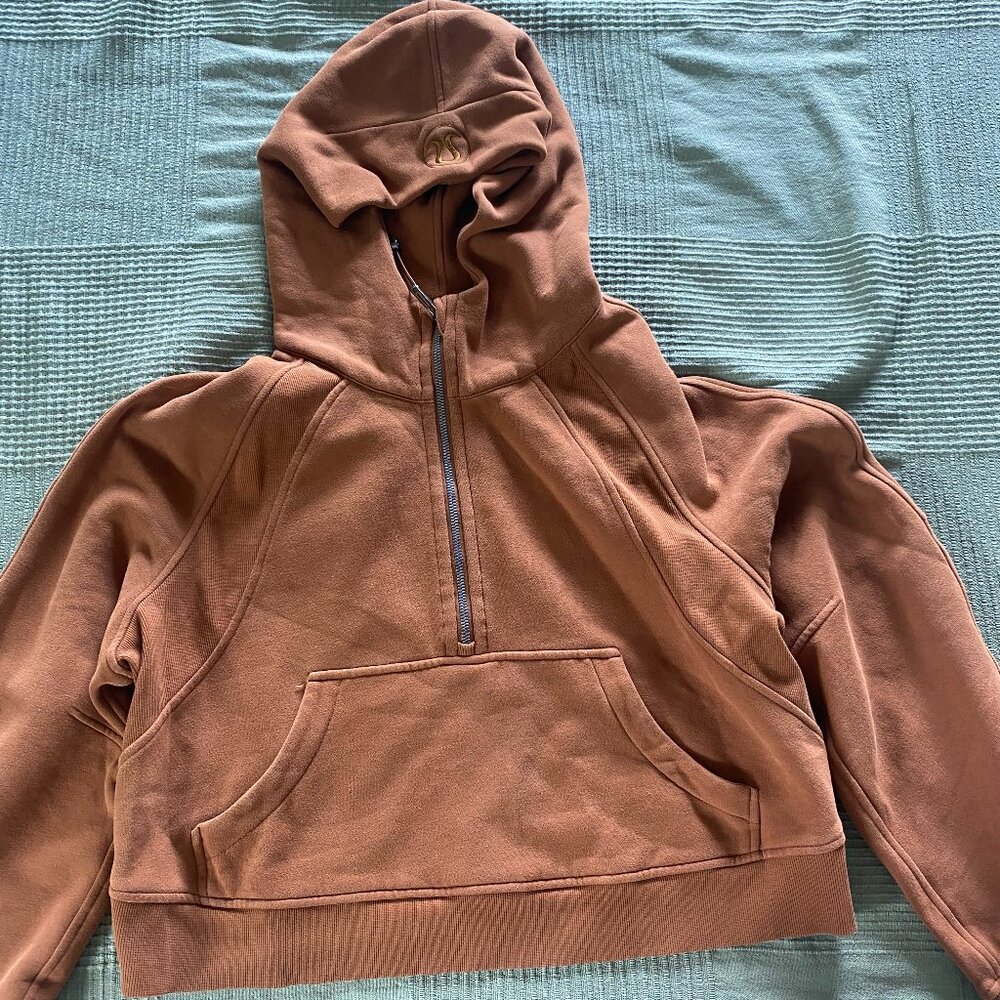 lululemon athletica Rust Brown Half-Zip Hoodie